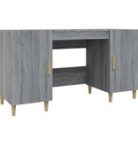 VidaXL Bureau 140x50x75 cm bewerkt hout grijs sonoma eikenkleurig
