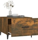 VidaXL Salontafel met metalen poten 50x50x40 cm gerookt eikenkleurig