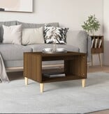 VidaXL Salontafel 60x50x40 cm bewerkt hout bruin eikenkleur