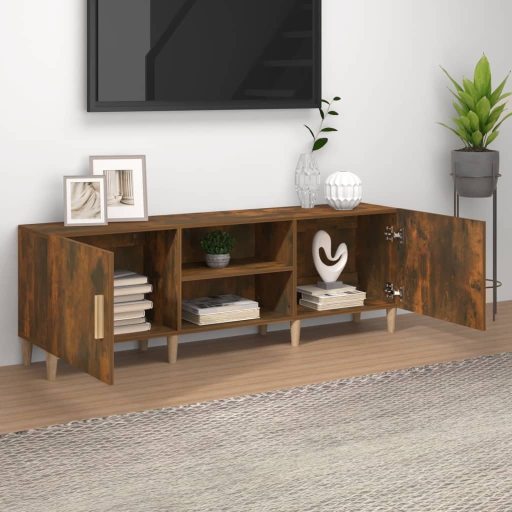 VidaXL Tv-meubel 150x30x50 cm bewerkt hout gerookt eikenkleurig