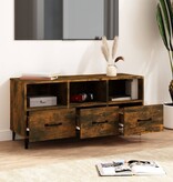 VidaXL Tv-meubel 102x35x50 cm bewerkt hout gerookt eikenkleurig