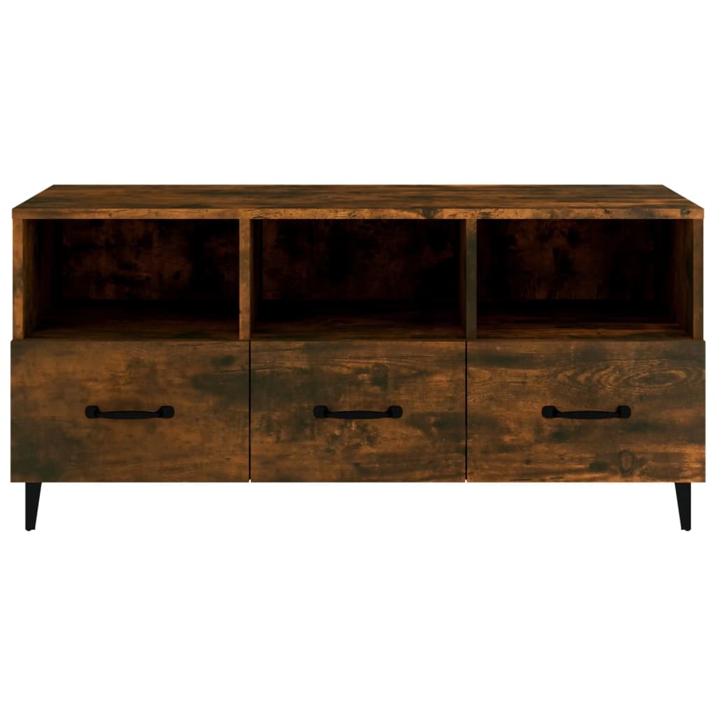VidaXL Tv-meubel 102x35x50 cm bewerkt hout gerookt eikenkleurig