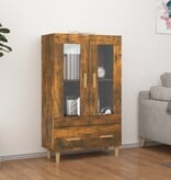 VidaXL Hoge kast 70x31x115 cm bewerkt hout gerookt eikenkleurig