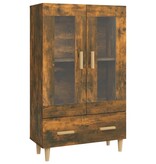 VidaXL Hoge kast 70x31x115 cm bewerkt hout gerookt eikenkleurig
