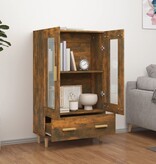 VidaXL Hoge kast 70x31x115 cm bewerkt hout gerookt eikenkleurig