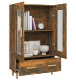 VidaXL Hoge kast 70x31x115 cm bewerkt hout gerookt eikenkleurig