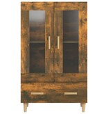 VidaXL Hoge kast 70x31x115 cm bewerkt hout gerookt eikenkleurig