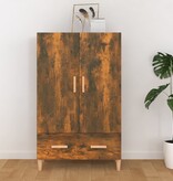 VidaXL Hoge kast 70x31x115 cm bewerkt hout gerookt eikenkleurig