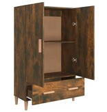VidaXL Hoge kast 70x31x115 cm bewerkt hout gerookt eikenkleurig
