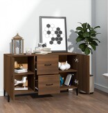 VidaXL Dressoir 100x36x60 cm bewerkt hout bruin eikenkleur