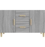 VidaXL Dressoir 100x36x60 cm bewerkt hout grijs sonoma eikenkleurig
