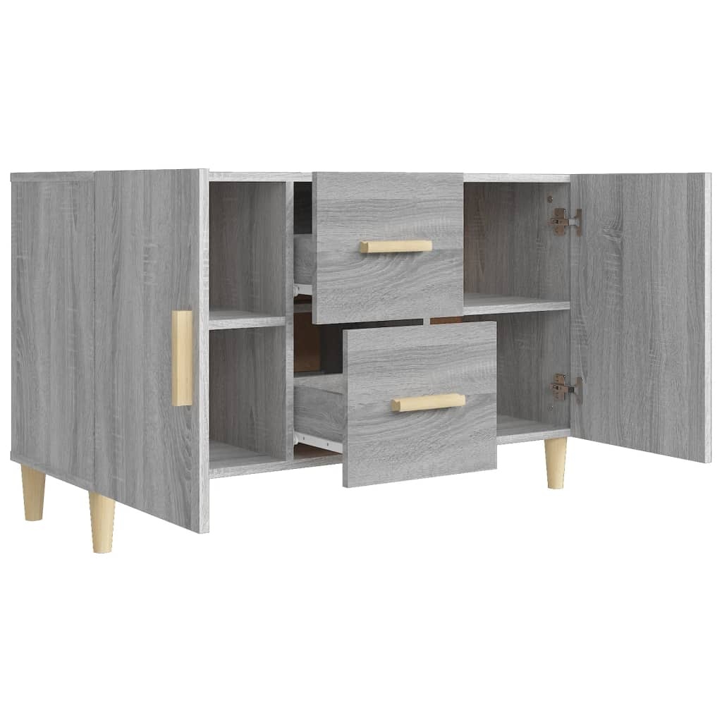 VidaXL Dressoir 100x36x60 cm bewerkt hout grijs sonoma eikenkleurig