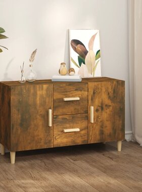 VidaXL Dressoir 100x36x60 cm bewerkt hout gerookt eikenkleurig