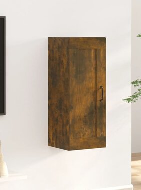VidaXL Wandkast 35x34x90 cm bewerkt hout gerookt eikenkleurig