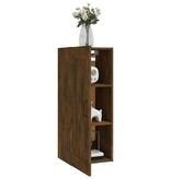 VidaXL Wandkast 35x34x90 cm bewerkt hout gerookt eikenkleurig