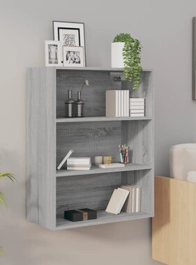 VidaXL Hangkast 69,5x32,5x90 cm grijs sonoma eikenkleurig