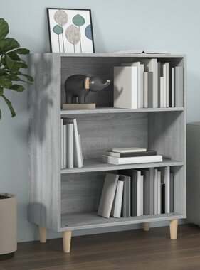 VidaXL Dressoir 69,5x32,5x90 cm bewerkt hout grijs sonoma eikenkleurig