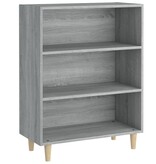 VidaXL Dressoir 69,5x32,5x90 cm bewerkt hout grijs sonoma eikenkleurig