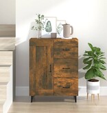 VidaXL Dressoir 69,5x34x90 cm bewerkt hout gerookt eikenkleurig