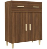 VidaXL Dressoir 69,5x34x89 cm bewerkt hout bruin eikenkleur