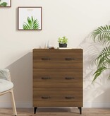VidaXL Dressoir 69,5x34x90 cm bewerkt hout bruin eikenkleur