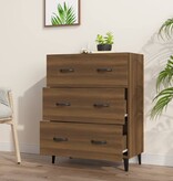 VidaXL Dressoir 69,5x34x90 cm bewerkt hout bruin eikenkleur