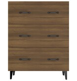 VidaXL Dressoir 69,5x34x90 cm bewerkt hout bruin eikenkleur