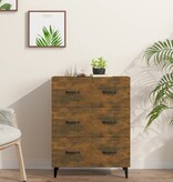 VidaXL Dressoir 69,5x34x90 cm bewerkt hout gerookt eikenkleurig