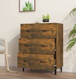 VidaXL Dressoir 69,5x34x90 cm bewerkt hout gerookt eikenkleurig