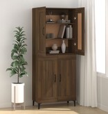VidaXL Dressoir 69,5x34x90 cm bewerkt hout bruin eikenkleur