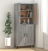 VidaXL Dressoir 69,5x34x90 cm bewerkt hout grijs sonoma eikenkleurig