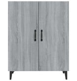 VidaXL Dressoir 70x34x90 cm bewerkt hout grijs sonoma eikenkleurig