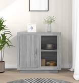 VidaXL Dressoir 80x40x75 cm grijs sonoma eikenkleurig