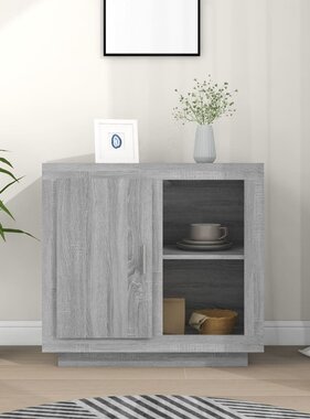 VidaXL Dressoir 80x40x75 cm grijs sonoma eikenkleurig