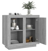VidaXL Dressoir 80x40x75 cm grijs sonoma eikenkleurig