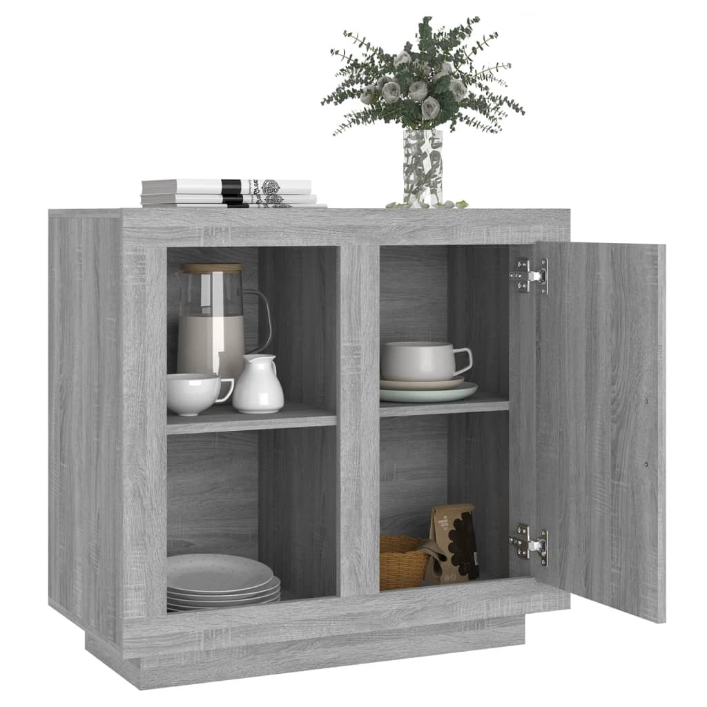VidaXL Dressoir 80x40x75 cm grijs sonoma eikenkleurig