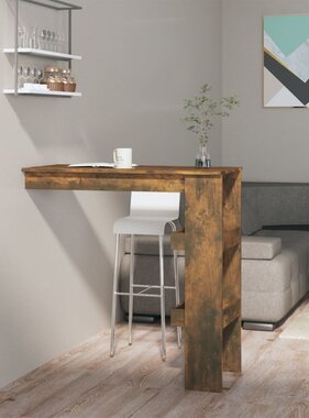 VidaXL Bartafel wandgemonteerd 102x45x103,5 cm bewerkt hout eikenkleur