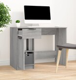 VidaXL Bureau 100x50x75 cm bewerkt hout grijs sonoma eikenkleurig