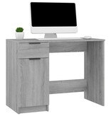VidaXL Bureau 100x50x75 cm bewerkt hout grijs sonoma eikenkleurig