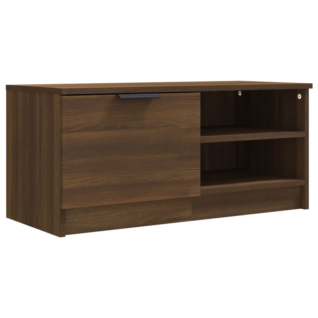 VidaXL Tv-meubel 80x35x36,5 cm bewerkt hout bruin eikenkleur