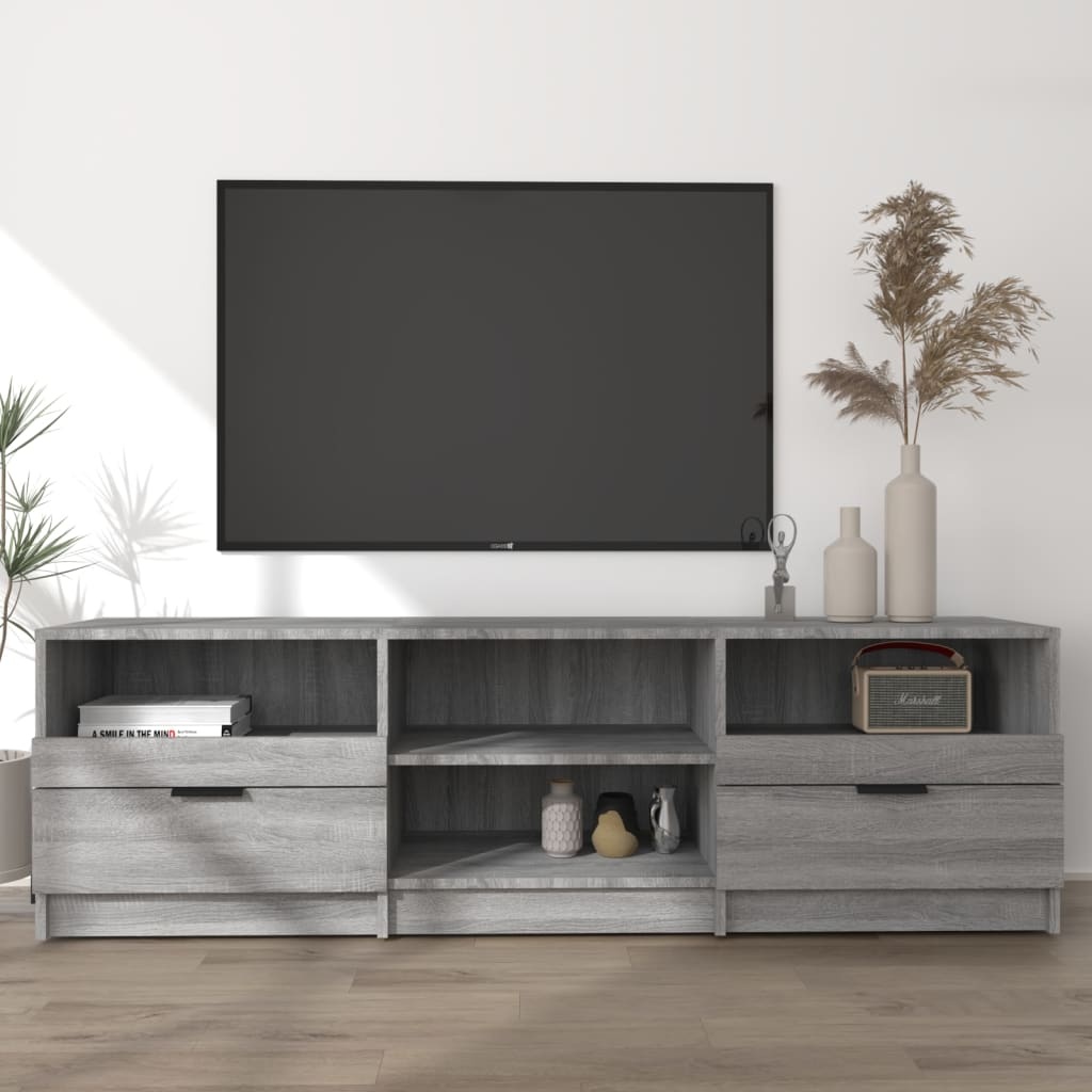 VidaXL Tv-meubel 150x33,5x45 cm bewerkt hout grijs sonoma eikenkleurig