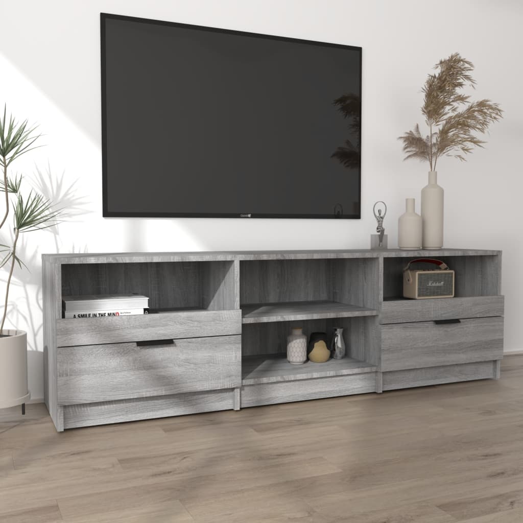 VidaXL Tv-meubel 150x33,5x45 cm bewerkt hout grijs sonoma eikenkleurig