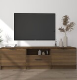 VidaXL Tv-meubel 140x35x40 cm bewerkt hout bruin eikenkleur