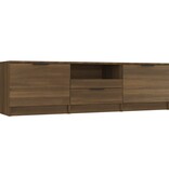 VidaXL Tv-meubel 140x35x40 cm bewerkt hout bruin eikenkleur
