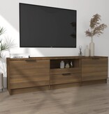 VidaXL Tv-meubel 140x35x40 cm bewerkt hout bruin eikenkleur