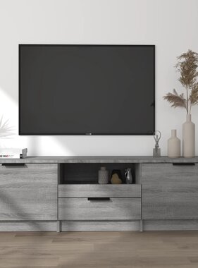 VidaXL Tv-meubel 140x35x40 cm bewerkt hout grijs sonoma eikenkleurig