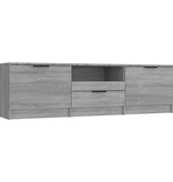 VidaXL Tv-meubel 140x35x40 cm bewerkt hout grijs sonoma eikenkleurig