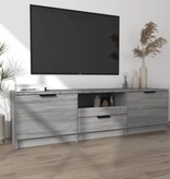 VidaXL Tv-meubel 140x35x40 cm bewerkt hout grijs sonoma eikenkleurig
