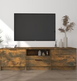 VidaXL Tv-meubel 140x35x40 cm bewerkt hout gerookt eikenkleurig