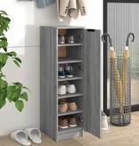 VidaXL Schoenenkast 30x35x100 cm bewerkt hout grijs sonoma eikenkleur